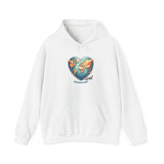 Adventure Heart Hoodie – World Map Heart Graphic Hoodie