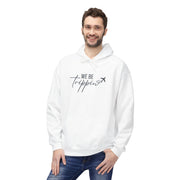 We Be Trippin' Hoodie - Travel Quote Pullover with Airplane Graphic