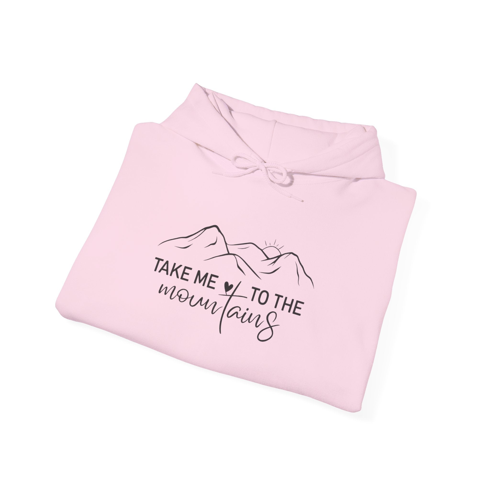Mountain Hoodie – "Take Me to the Mountains" Minimal Adventure Pullover