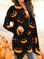 Load image into Gallery viewer, Halloween Theme Printed Coat – Knitted Polyester Small Cardigan (S–5XL)
