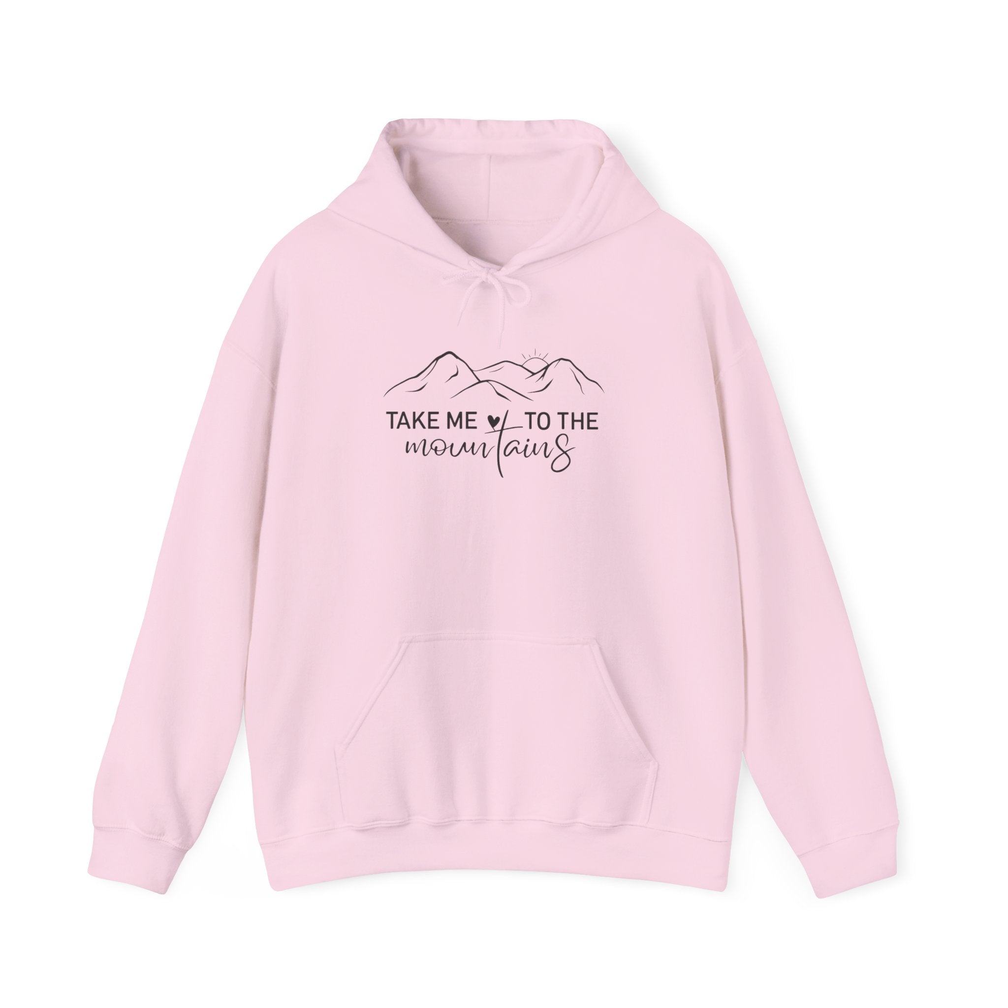 Mountain Hoodie – "Take Me to the Mountains" Minimal Adventure Pullover