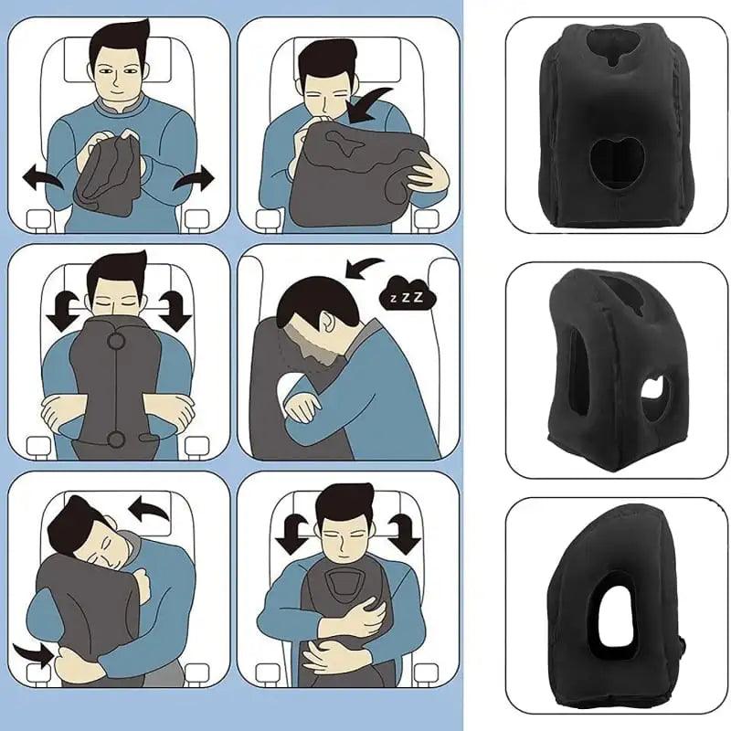 Inflatable Headrest Travel Pillow - BonVoyage