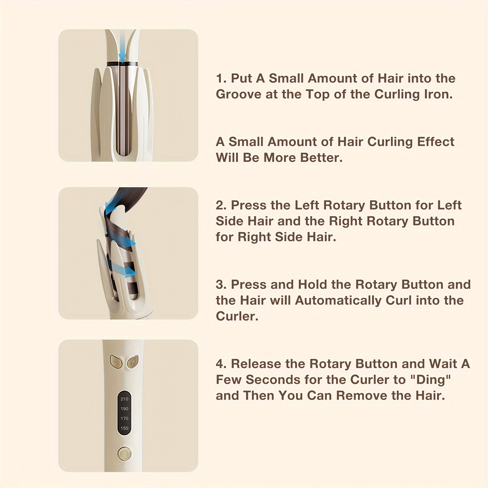 Automatic Hair Curler 28mm Barrel with 4 Modes