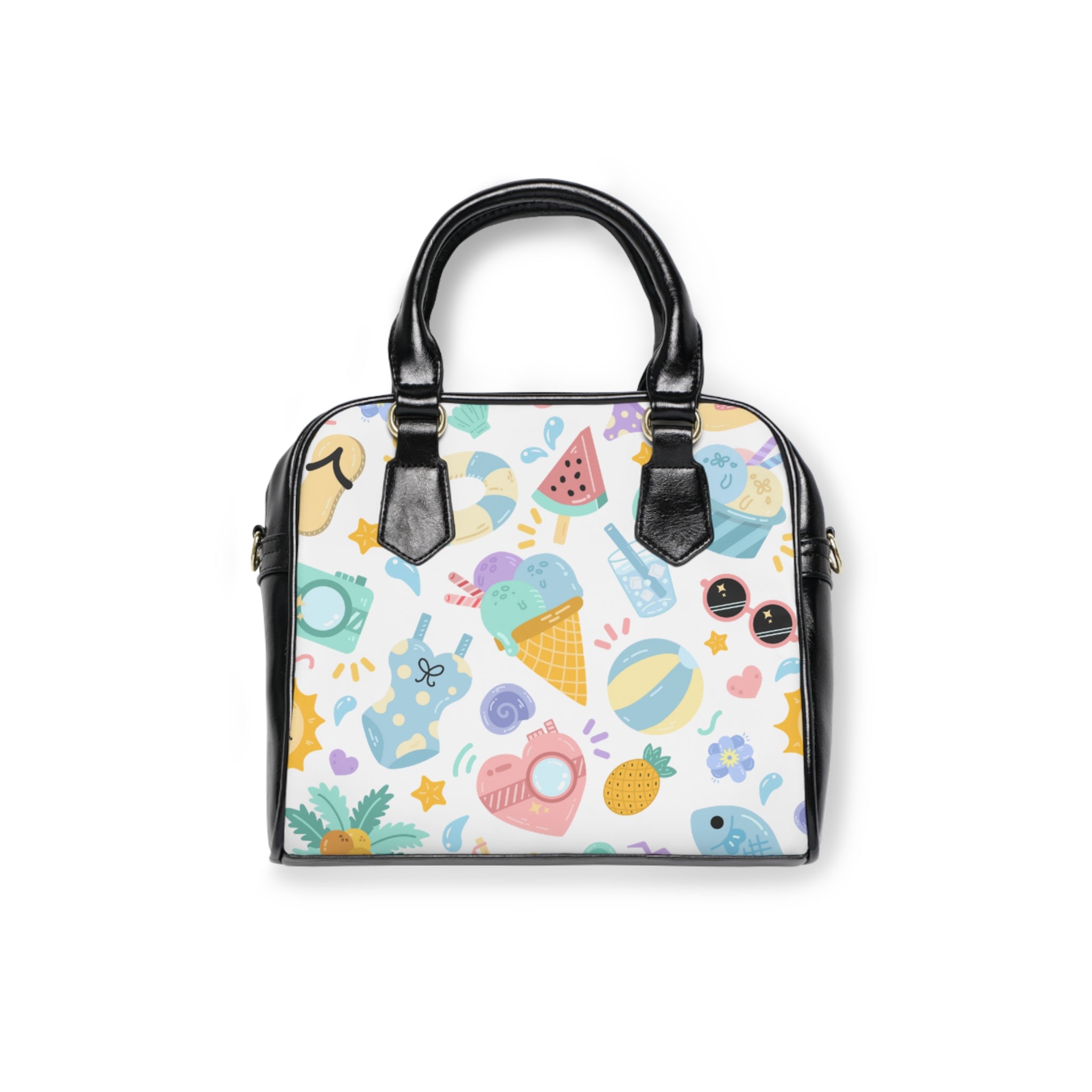 Shoulder Handbag - 'Colorful Summer Pattern 1' - Fun Beach Bag, Cute Tote for Vacation, Travel Essentials, Stylish Everyday Purse, Perfect Gift