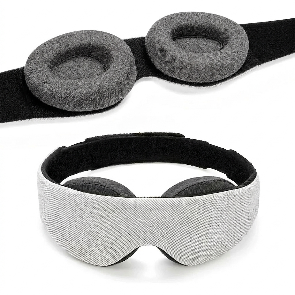 3D Sleep Mask Light-Blocking Comfort Fit Adjustable Strap