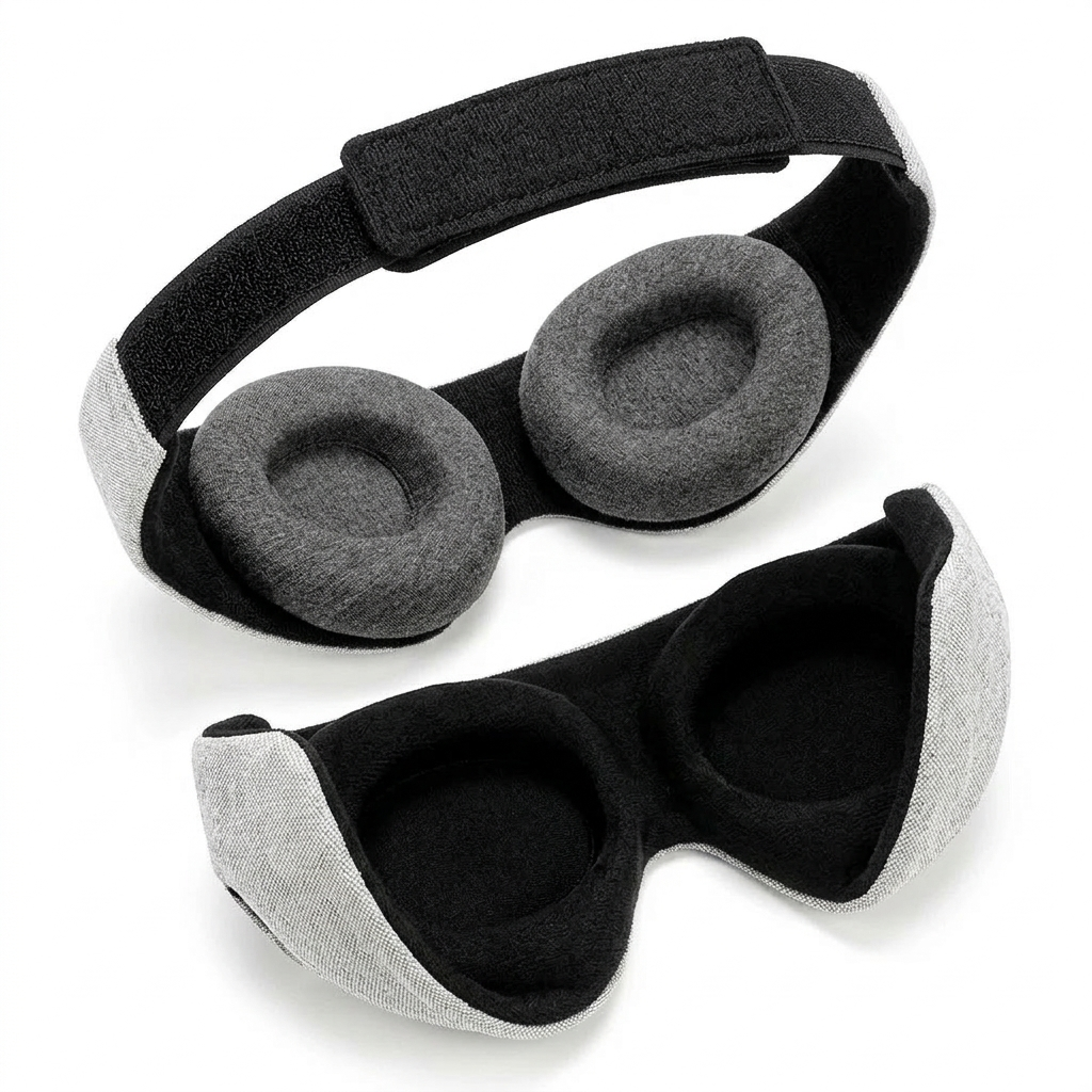 3D Sleep Mask Light-Blocking Comfort Fit Adjustable Strap