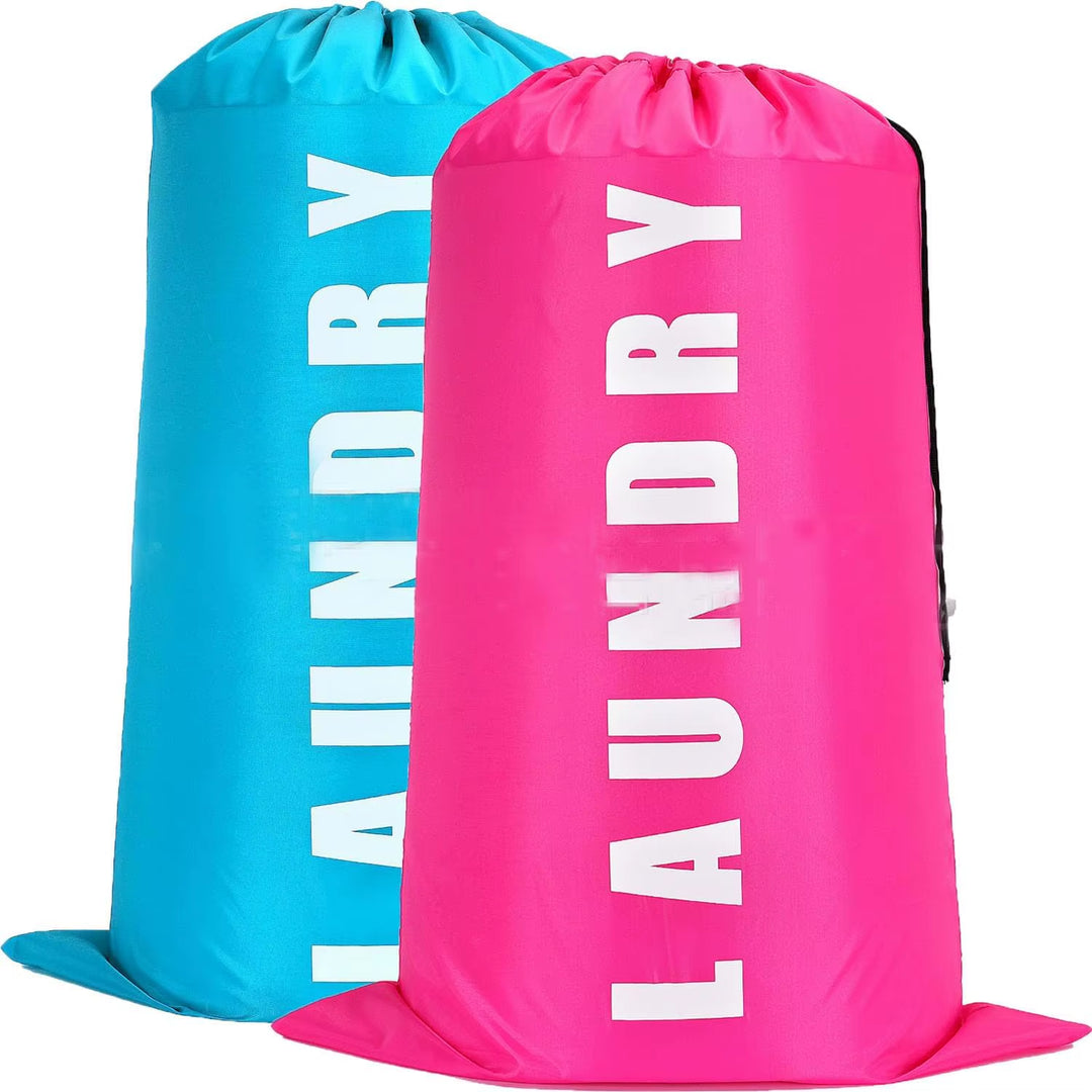 Nylon Laundry Bag Travel Storage Pouch Machine Washable Dirty Clothes Organizer Folding Wash Drawstring Bag Bathroom Accessories