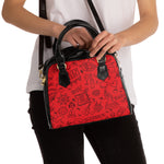 Load image into Gallery viewer, Shoulder Handbag - Red &#39;Colorful Summer Pattern 1&#39; - Fun Beach Bag, Cute Tote for Vacation, Travel Essentials, Stylish Everyday Purse, Perfect Gift
