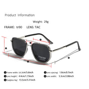TR90 Polarized Sunglasses UV400 Travel Retro Square Unisex