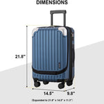 Load image into Gallery viewer, Expandable Carry on Luggage Airline Approved, 20 Inch Hardside Carry on Suitcase - BonVoyage
