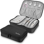 Load image into Gallery viewer, Travel Jewelry Case Organizer Bag, Soft Padded Double Layer - BonVoyage
