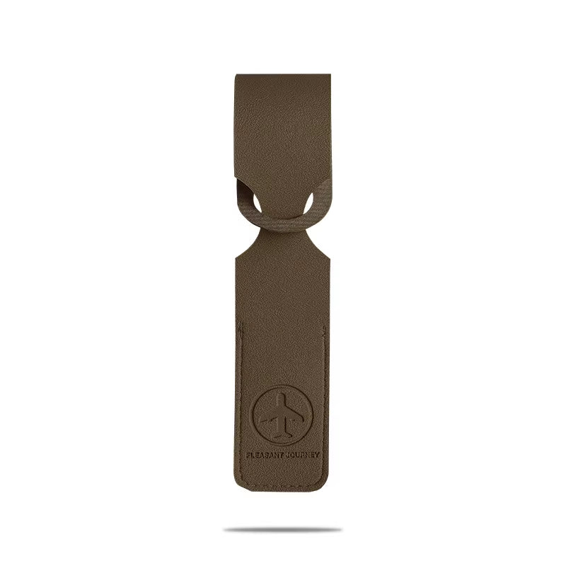 PU Leather Luggage Tag ID Holder Travel Label Accessory