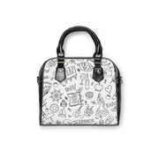 Shoulder Handbag - White 'Colorful Summer Pattern 1' - Fun Beach Bag, Cute Tote for Vacation, Travel Essentials, Stylish Everyday Purse, Perfect Gift