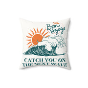 Faux Suede Beach Vibes Decorative Pillow - 
