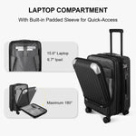 Load image into Gallery viewer, Luggage, Black, 20 Inch Casual and Business
