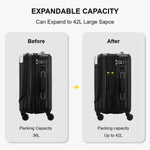 Load image into Gallery viewer, Luggage, Black, 20 Inch Casual and Business
