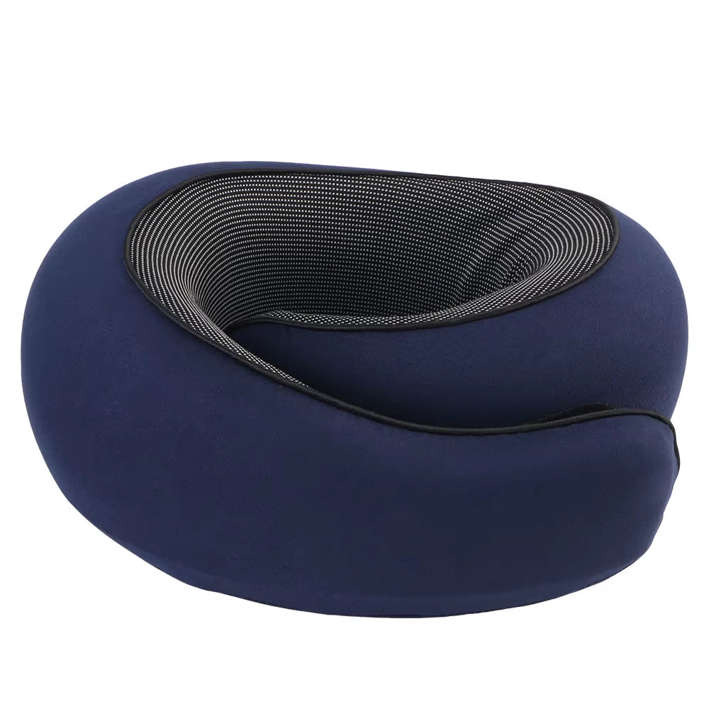 Portable Memory Foam Travel Neck Pillow - U-Shape Soft