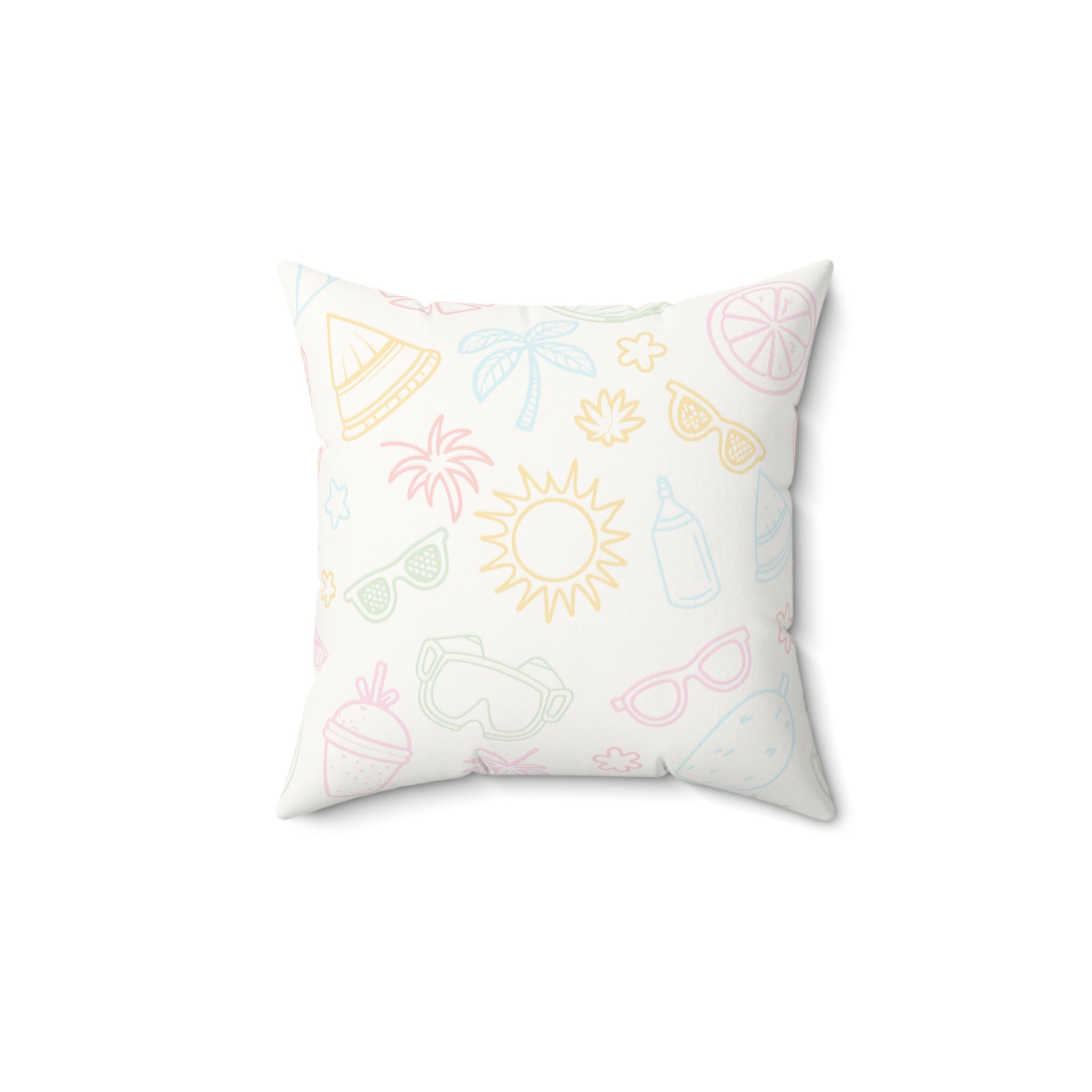 Faux Suede Beach Vibes Decorative Pillow - 