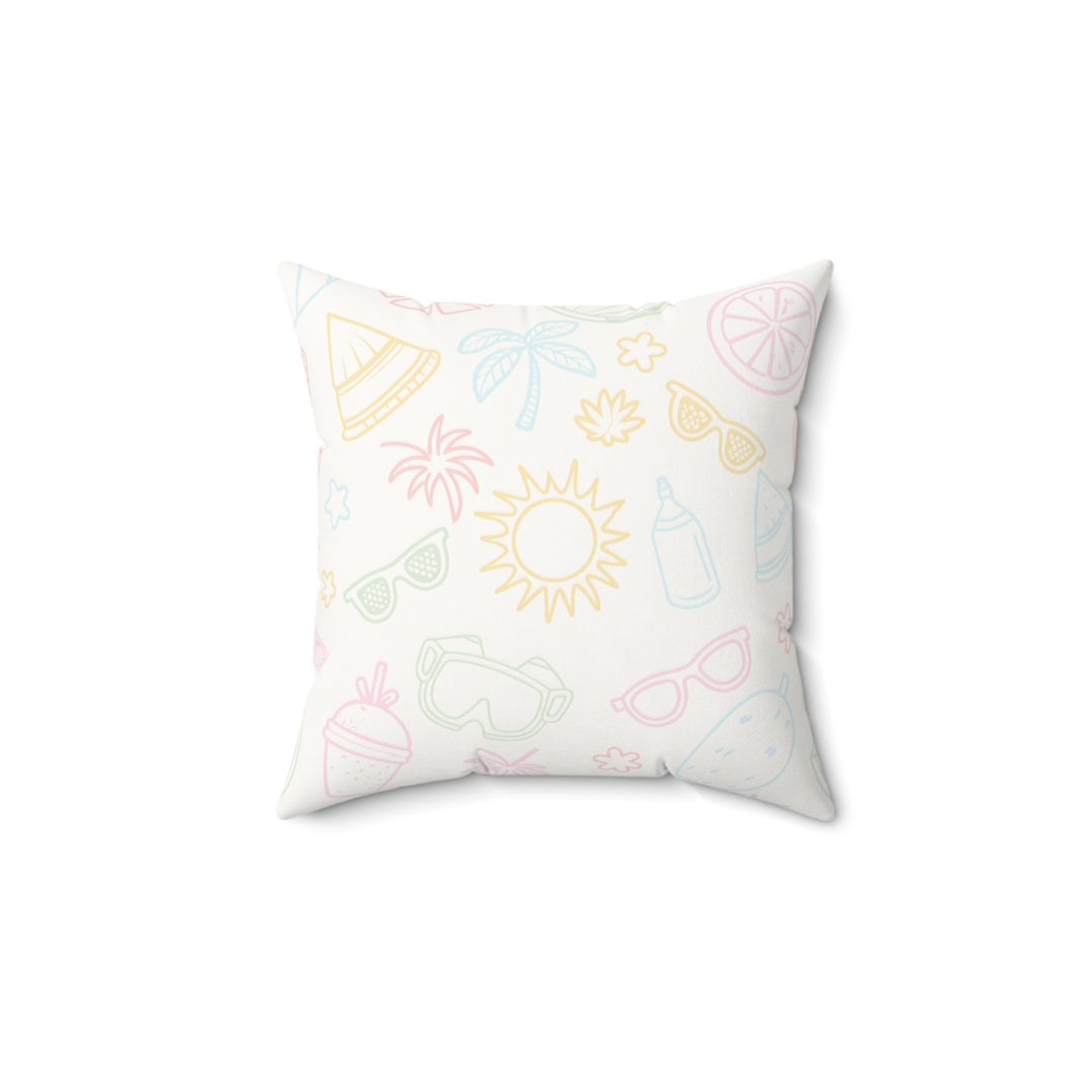 Faux Suede Beach Vibes Decorative Pillow - "Catch You On The Next Wave"
