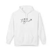 We Be Trippin' Hoodie - Travel Quote Pullover with Airplane Graphic