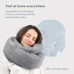 Load image into Gallery viewer, Versatile Soft Neck Support Scarf Travel Pillow, Grey - BonVoyage
