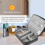 Load image into Gallery viewer, Travel Jewelry Case Organizer Bag, Soft Padded Double Layer - BonVoyage
