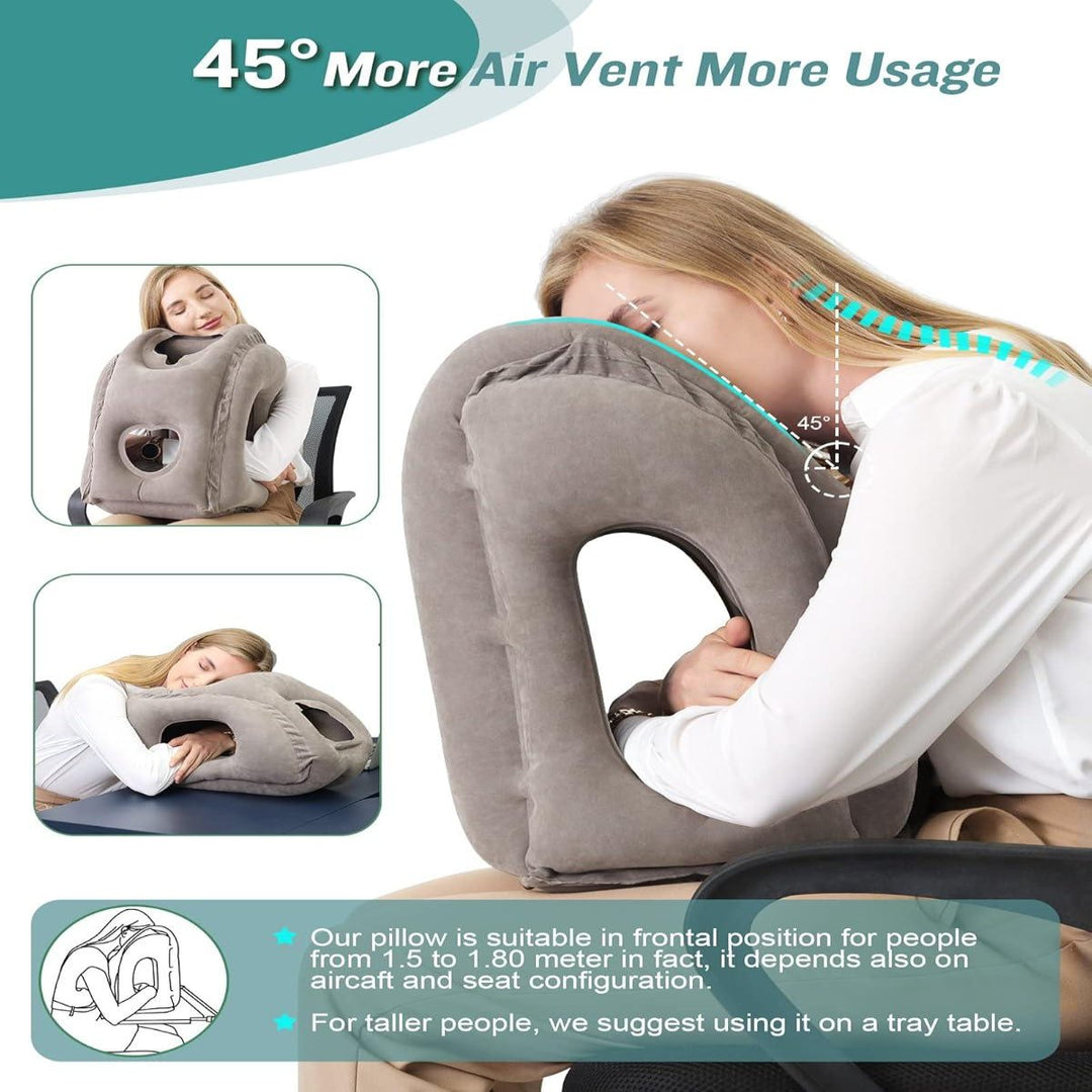 Inflatable Travel Pillow, Airplane Neck Pillow - BonVoyage