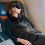 Load image into Gallery viewer, Travel Pillow and Blanket Set Neck Pillows Travel Essentials - BonVoyage
