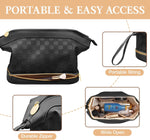 Load image into Gallery viewer, Cosmetic Travel Bag, Leather Makeup Bag - BonVoyage
