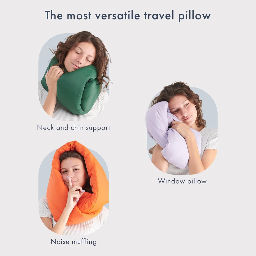 Versatile Soft Neck Support Scarf Travel Pillow, Grey - BonVoyage