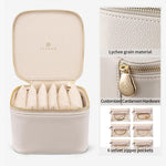 Load image into Gallery viewer, Small Jewelry Box Organizer, Travel Jewelry Storage, White - BonVoyage
