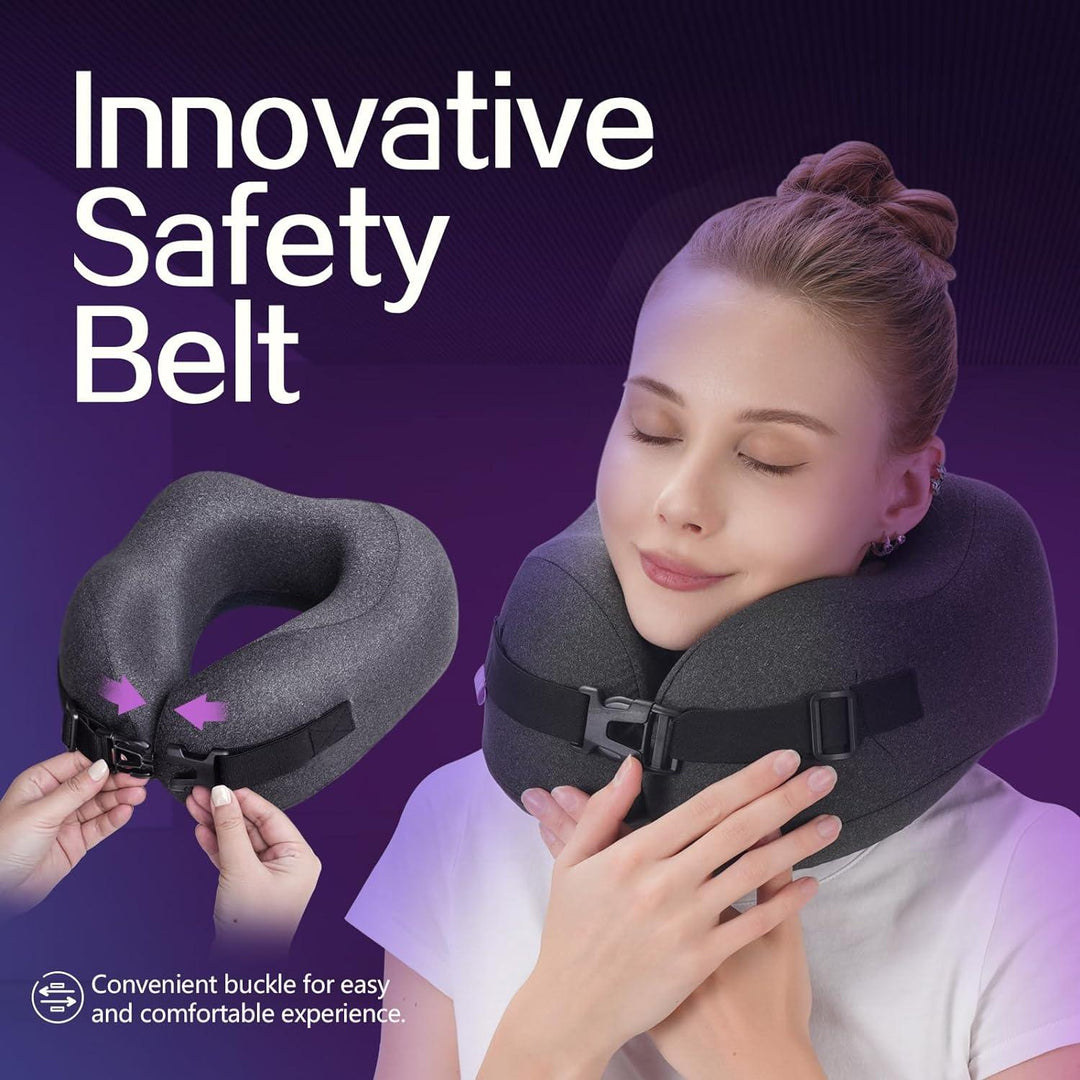 Travel Neck Pillow Compressed Memory Foam - BonVoyage