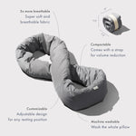 Load image into Gallery viewer, Versatile Soft Neck Support Scarf Travel Pillow, Grey - BonVoyage
