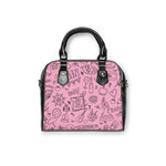 Load image into Gallery viewer, Shoulder Handbag - Pink &#39;Colorful Summer Pattern 1&#39; - Fun Beach Bag, Cute Tote for Vacation, Travel Essentials, Stylish Everyday Purse, Perfect Gift
