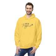 We Be Trippin' Hoodie - Travel Quote Pullover with Airplane Graphic