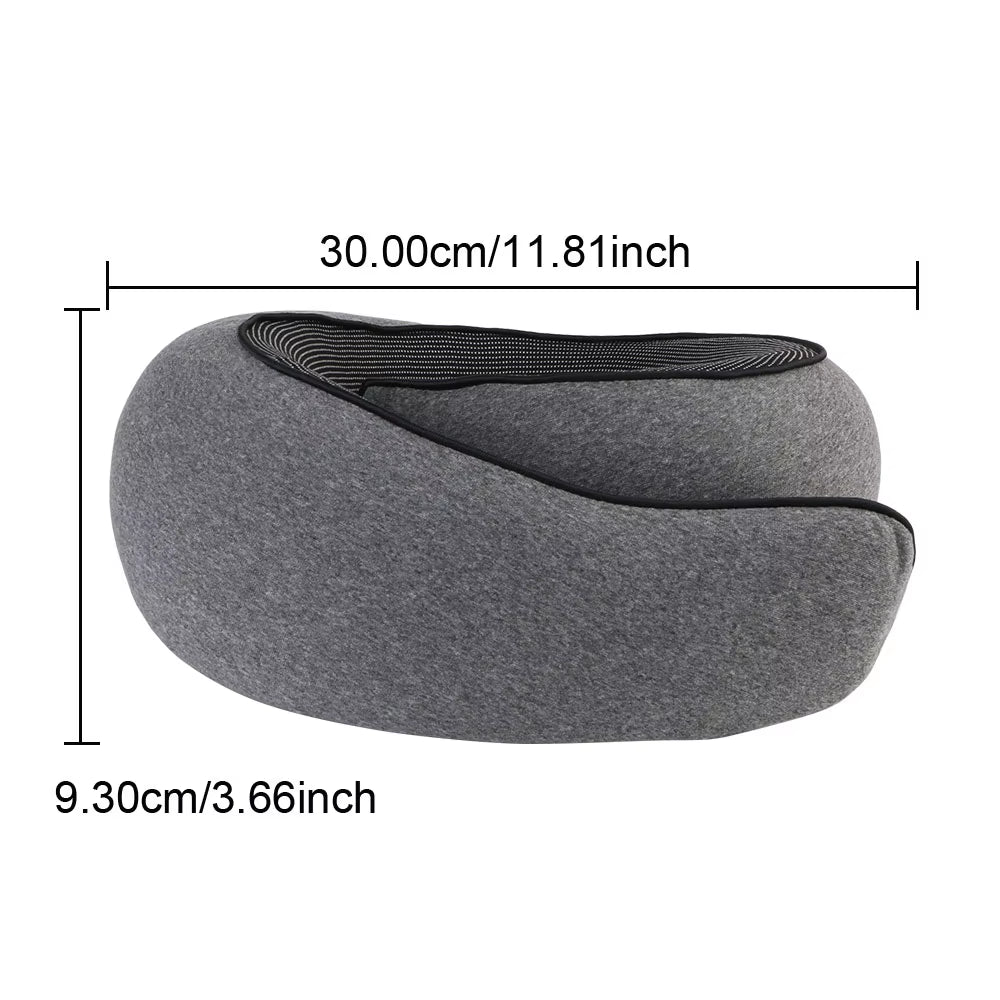 Portable Memory Foam Travel Neck Pillow - U-Shape Soft