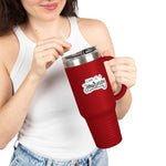 Load image into Gallery viewer, Insulated Travel Mug - Life is a Journey&#39; - 40oz Perfect for Adventurers and Coffee Lovers
