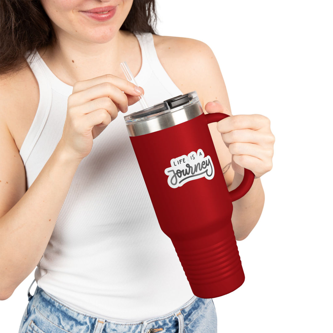 Insulated Travel Mug - Life is a Journey' - 40oz Perfect for Adventurers and Coffee Lovers