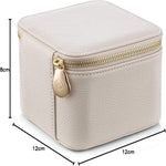 Load image into Gallery viewer, Small Jewelry Box Organizer, Travel Jewelry Storage, White - BonVoyage
