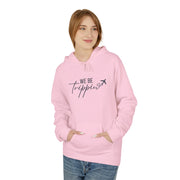 We Be Trippin' Hoodie - Travel Quote Pullover with Airplane Graphic