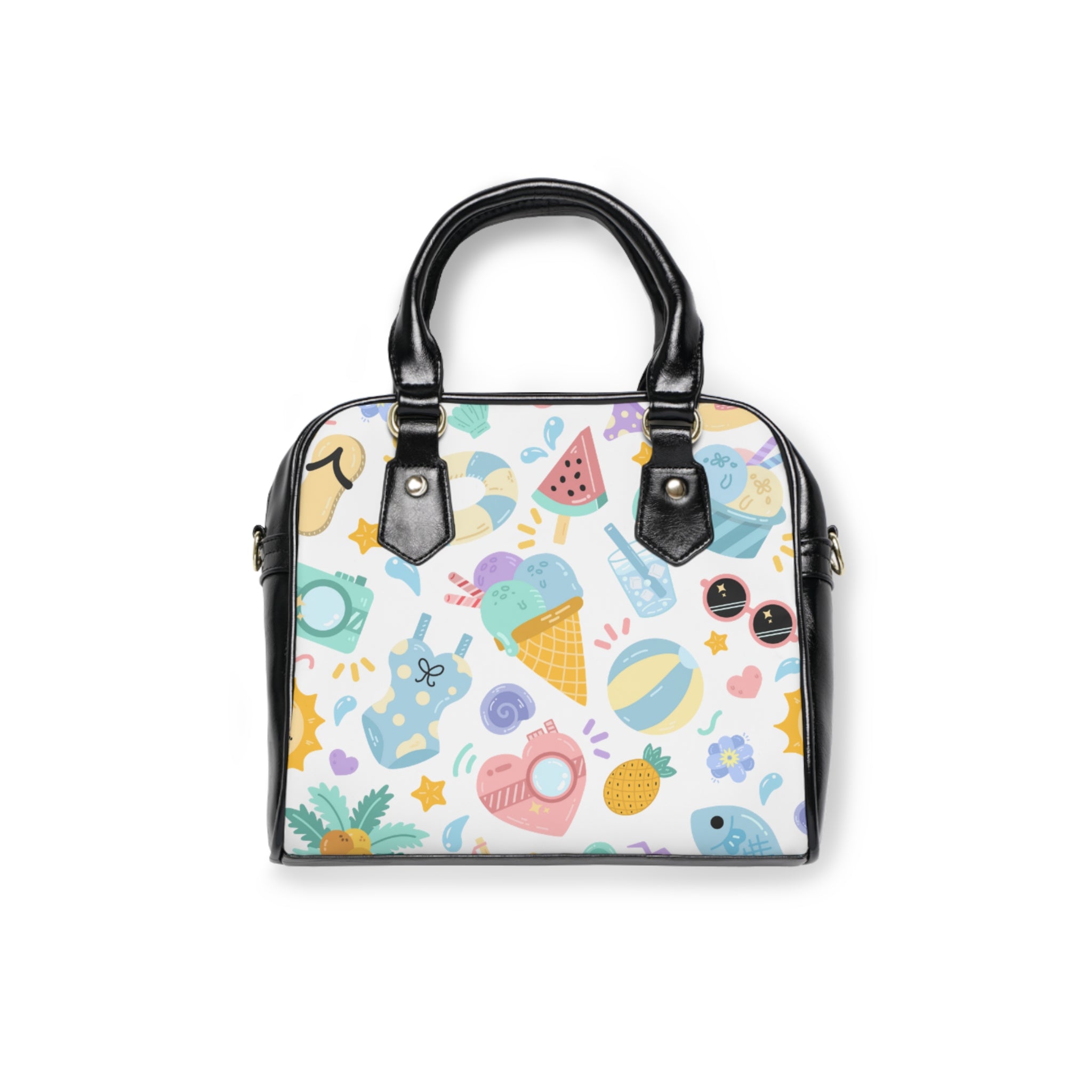 Shoulder Handbag - 'Colorful Summer Pattern 1' - Fun Beach Bag, Cute Tote for Vacation, Travel Essentials, Stylish Everyday Purse, Perfect Gift