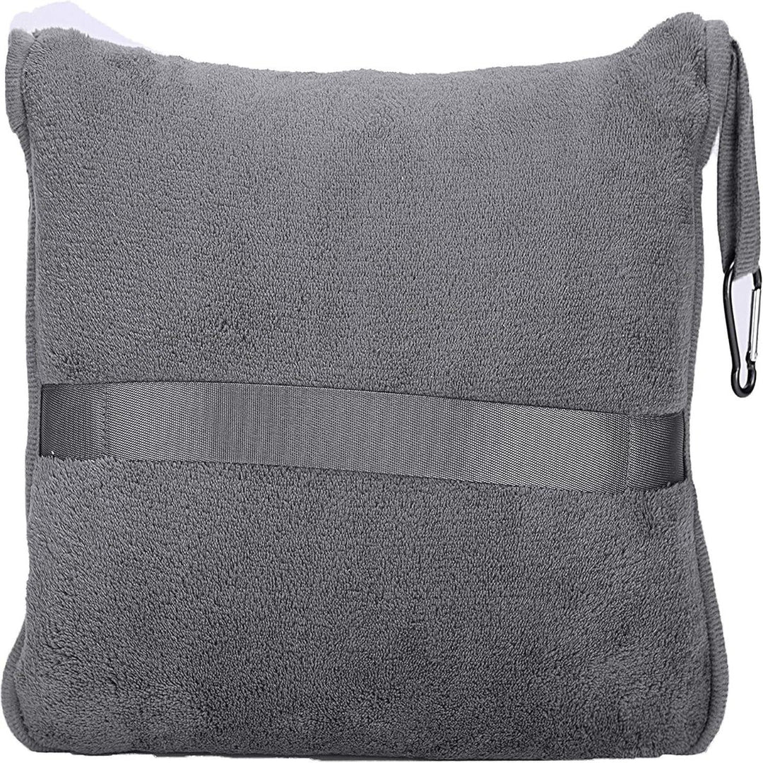 Premium Travel Blanket & Pillow Set - Compact, Grey, Airplane Ready - BonVoyage