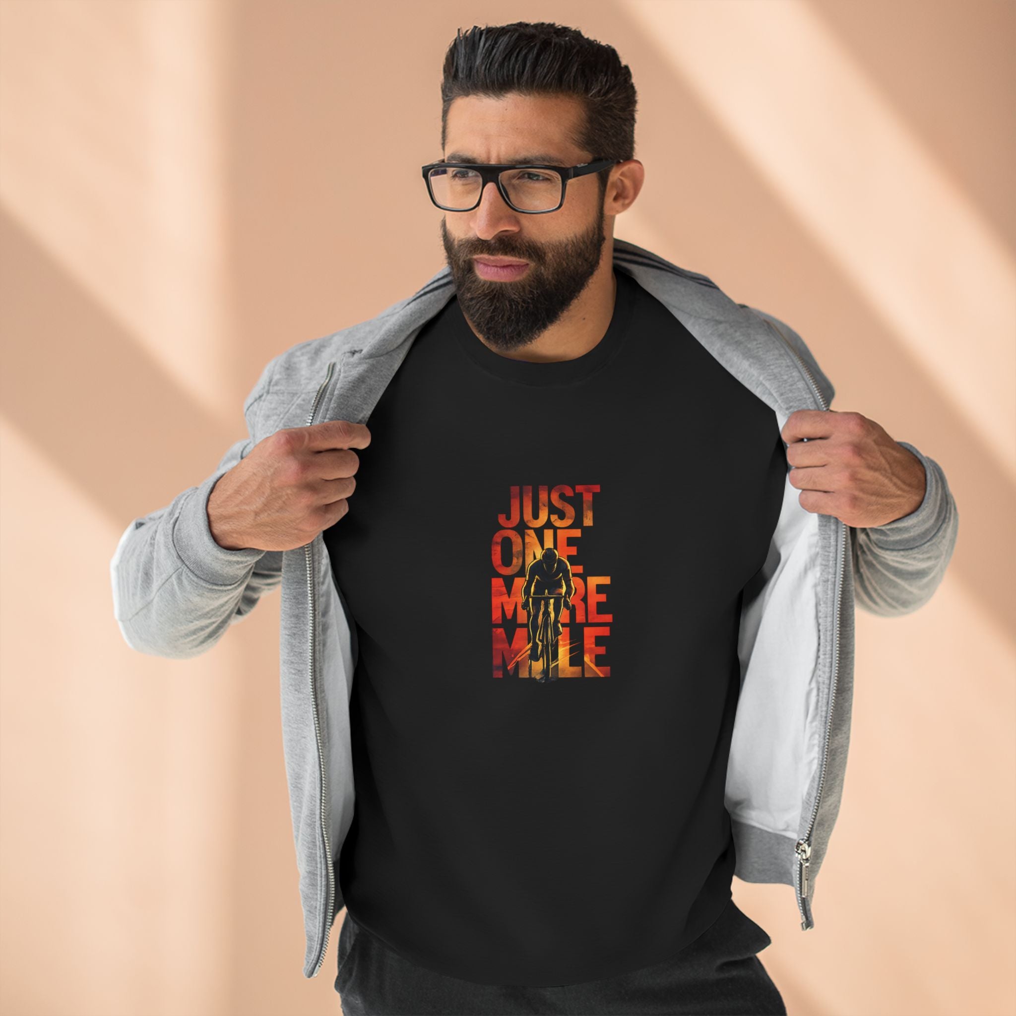 Just One More Mile Sweatshirt — Motivational Running Crewneck