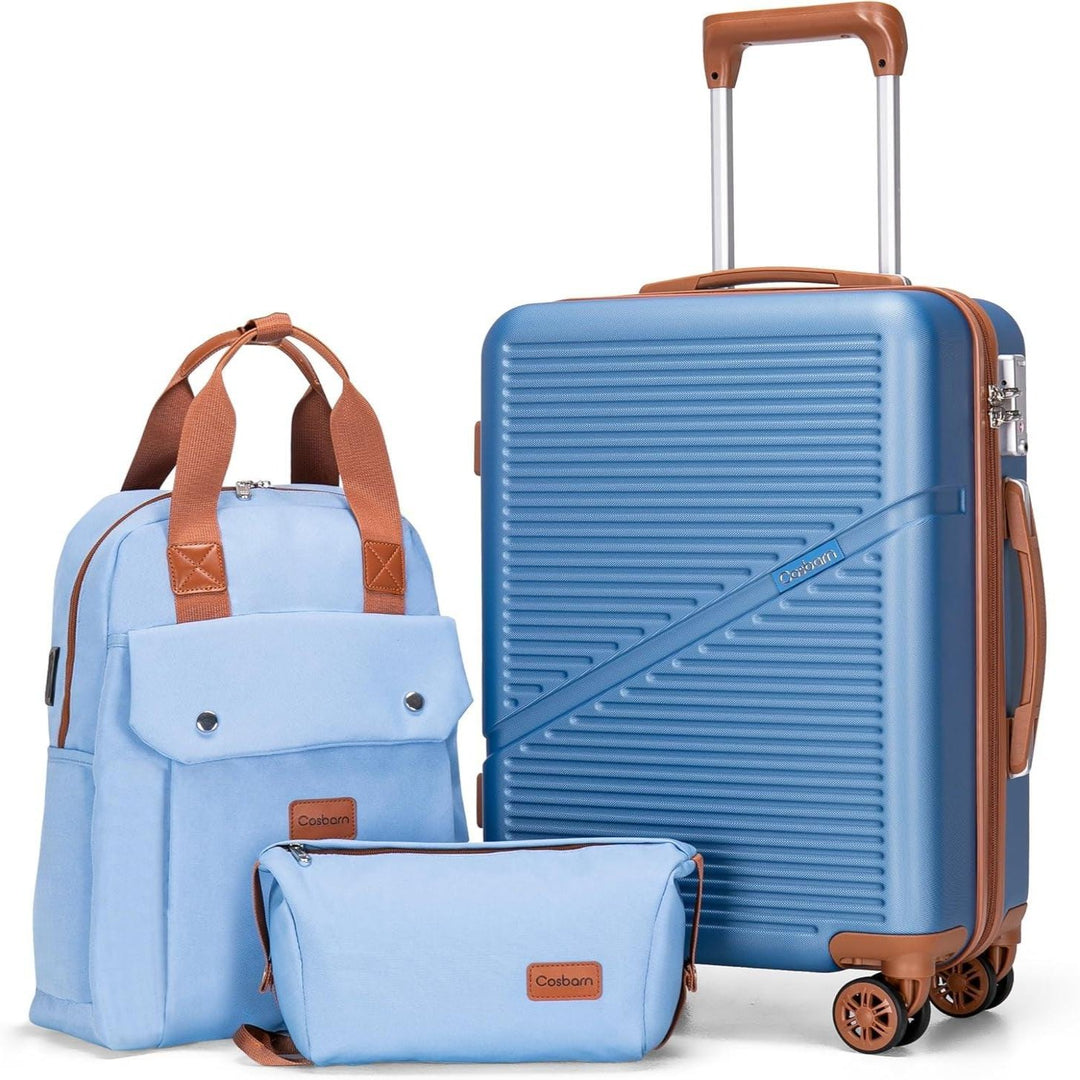 Carry on Suitcases with Wheels, Travel Suitcase Set - BonVoyage