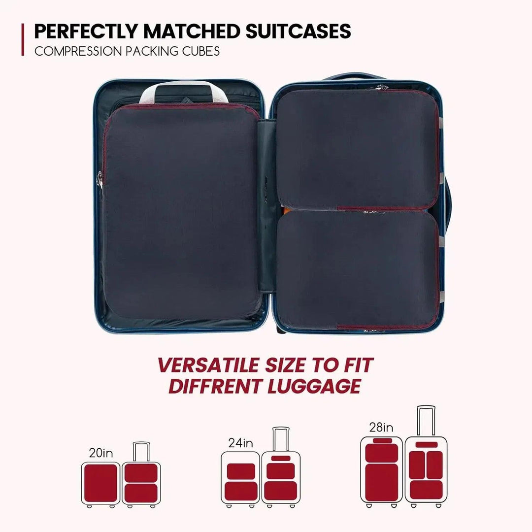 Ultralight Compression Packing Cubes for Suitcases, Travel Accessories - BonVoyage