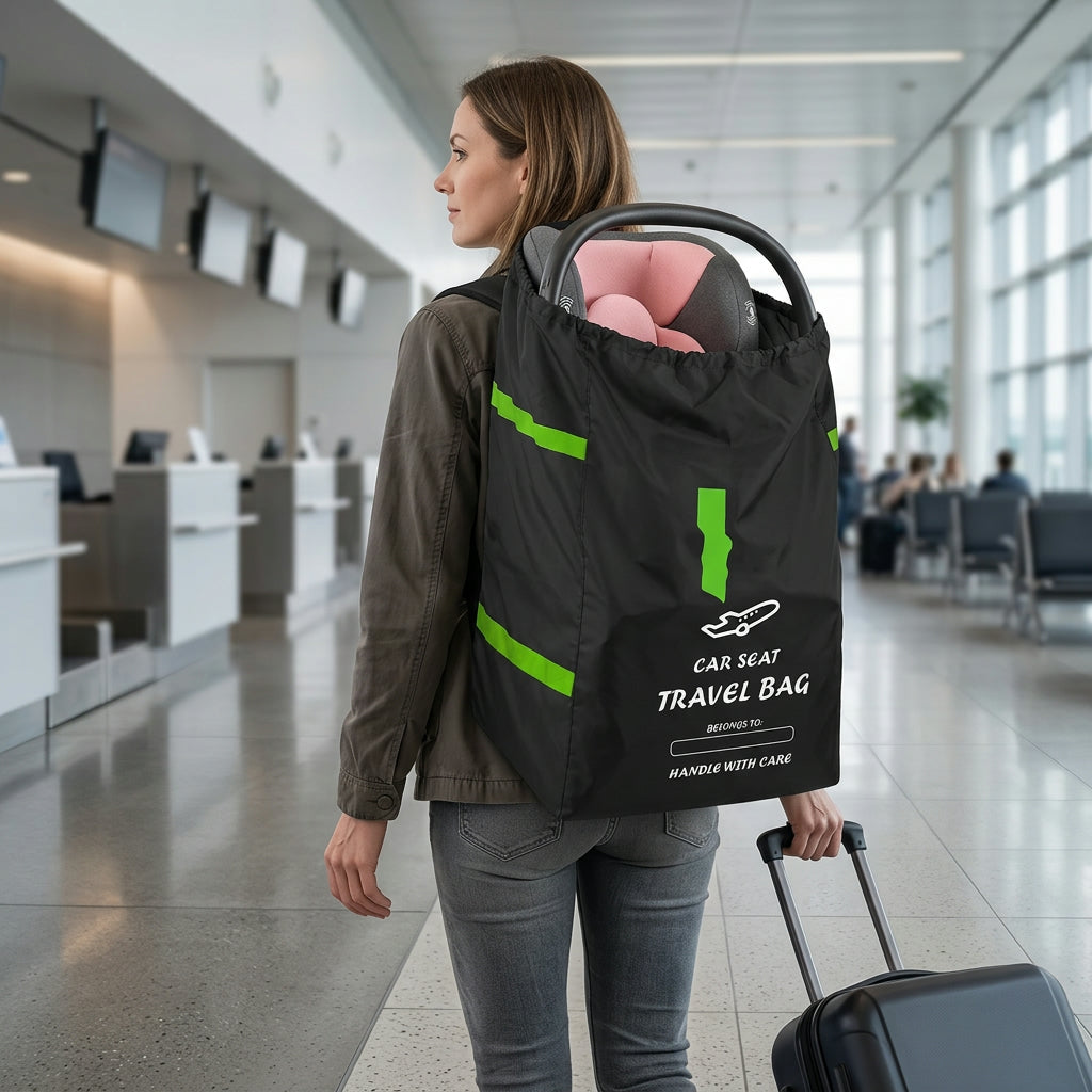 Car Seat Travel Bag for Easy Transport – Waterproof Foldable Backpack