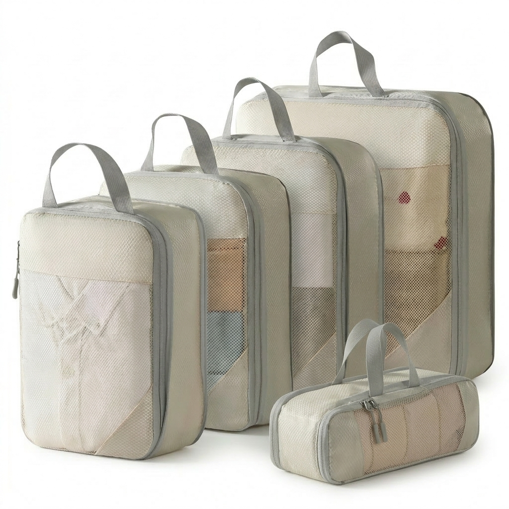Compression Packing Cubes Space-Saving Travel Organizer Set