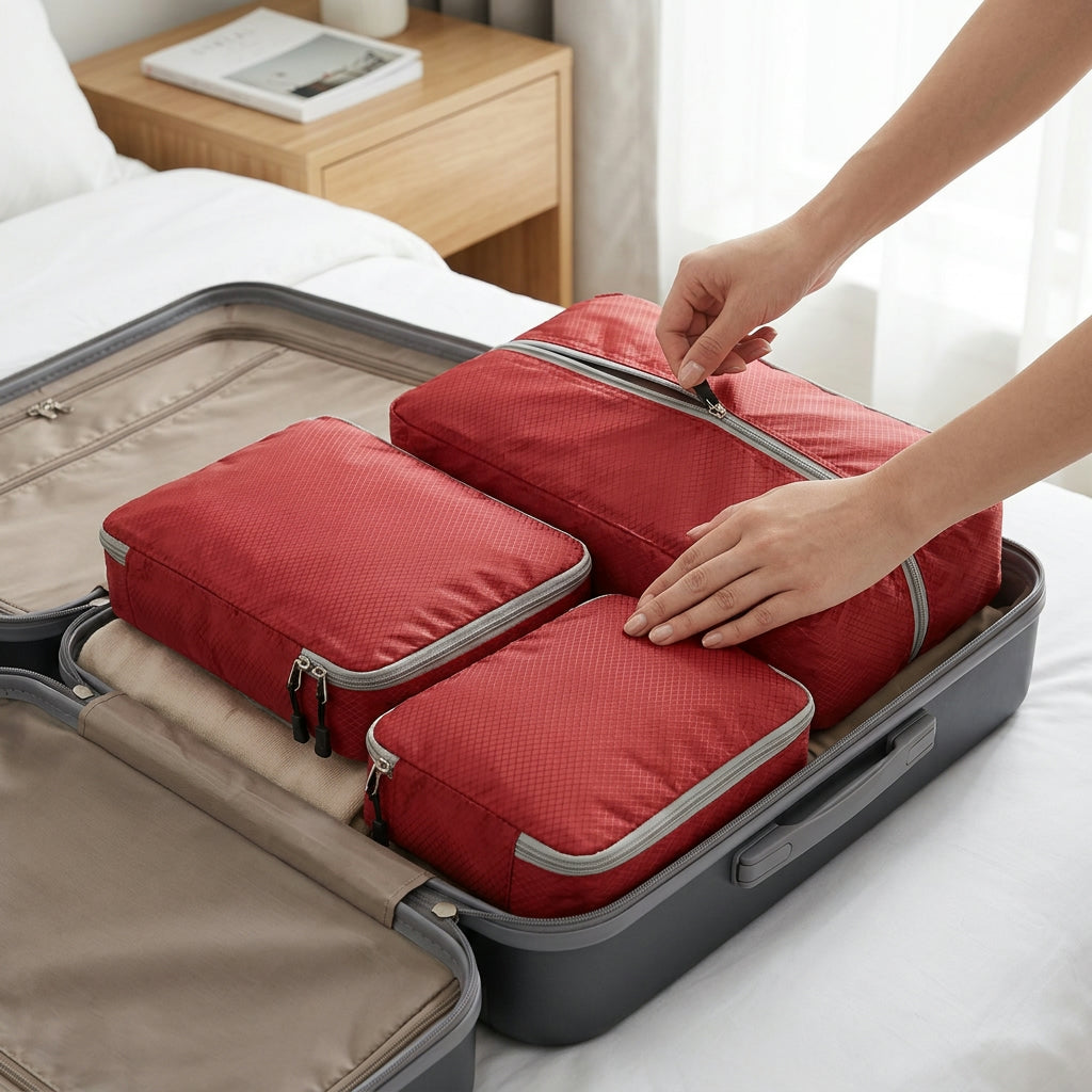 Compression Packing Cubes – Space-Saving Travel Organizer Set