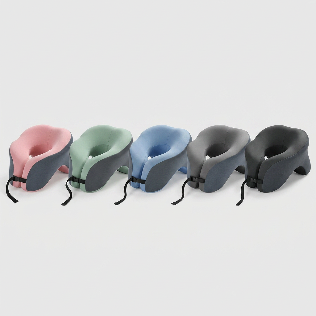 Travel Neck Pillow for Easy In-Transit Support in Memory Foam