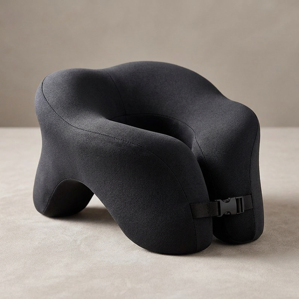 Travel Neck Pillow for Easy In-Transit Support in Memory Foam